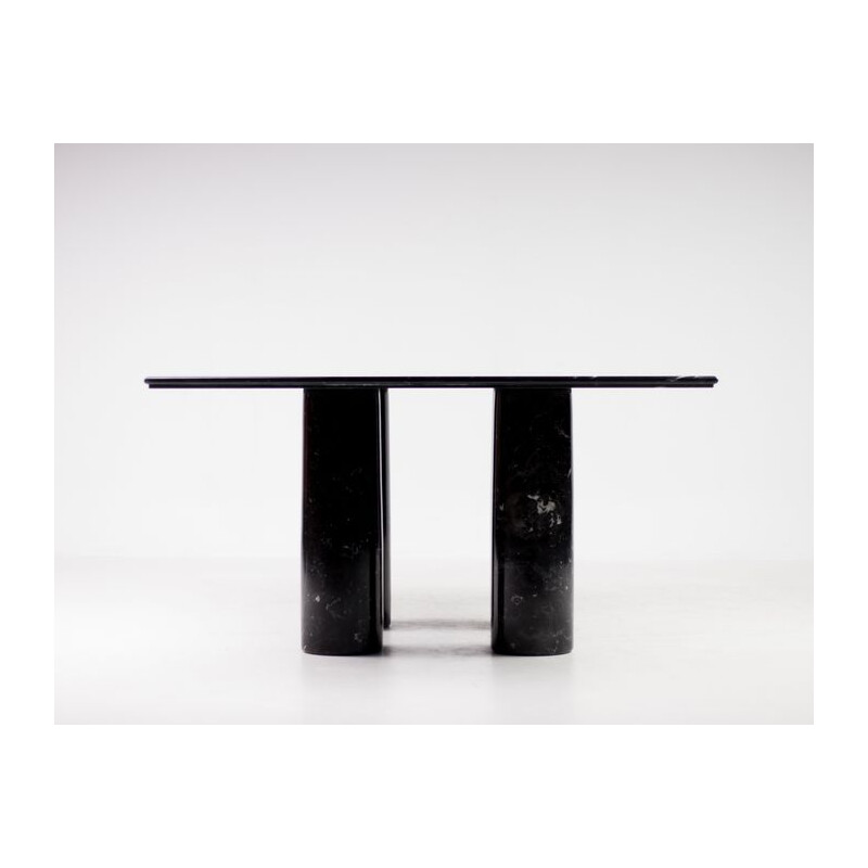 Il Colonnato" mesa de café vintage em mármore preto de Mario Bellini para Cassina, 1970