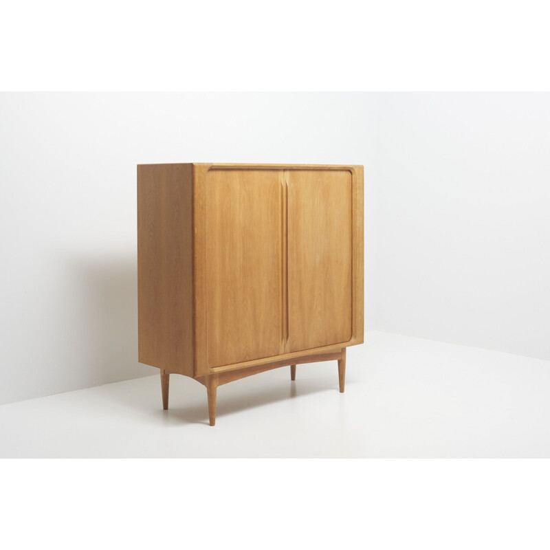 Mid century high sideboard in oak by Bernhard Pedersen & Son, Denmark 1960s