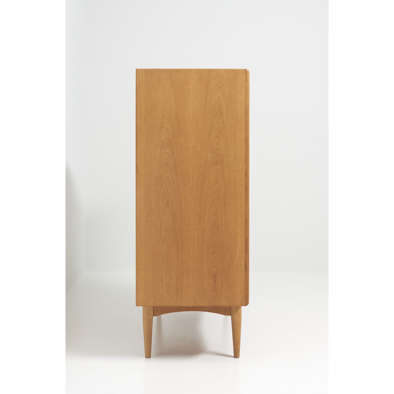 Mid century high sideboard in oak by Bernhard Pedersen & Son, Denmark 1960s