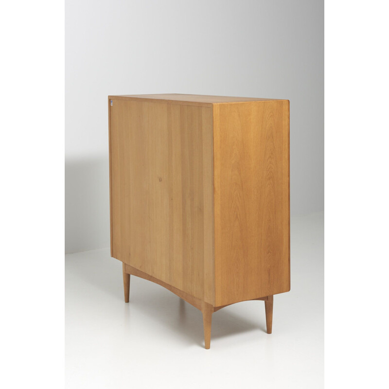 Mid century high sideboard in oak by Bernhard Pedersen & Son, Denmark 1960s