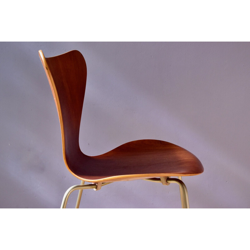 Chaise vintage 3107 par Arne Jacobsen pour Fritz Hansen, Danemark 1960