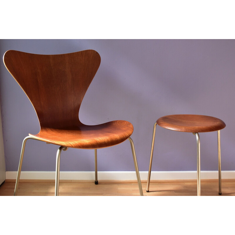 Vintage 3107 dining chair by Arne Jacobsen for Fritz Hansen, Denmark 1960s