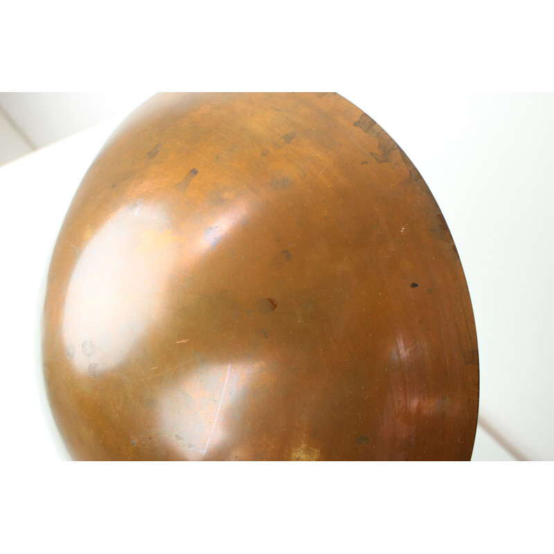 Vintage copper table lamp by Bauhaus, Czechoslovakia 1930s