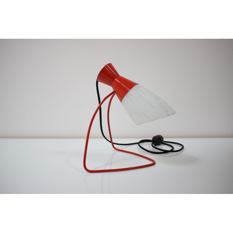 Vintage lamp in lacquered metal by Josef Hurka for Napako, Czechoslovakia 1960