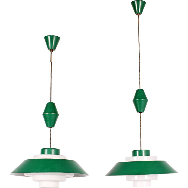 Pair of vintage pendant lamps by Kamenicky Senov