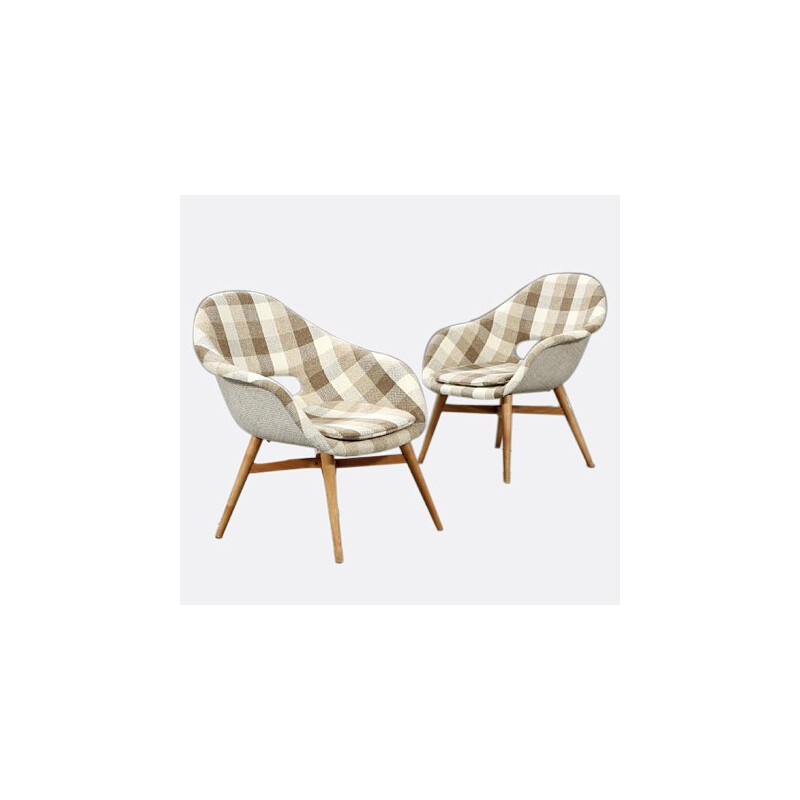 Paire de fauteuils vintage Scandinaves - années 60