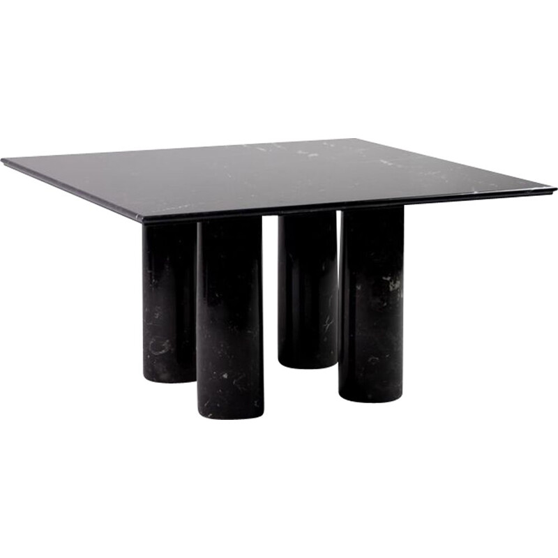 Vintage "Il Colonnato" coffee table in black marble by Mario Bellini for Cassina, 1970s