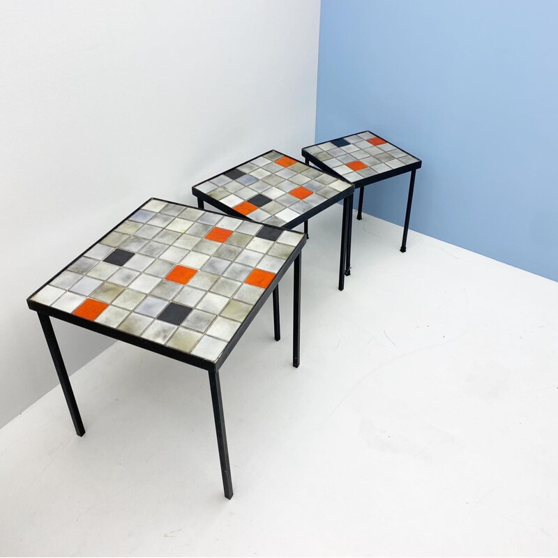 3 Vintage nesting tables by Mado Jolain