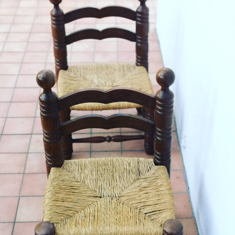 Par de sillas laterales vintage de charles Dudouyt