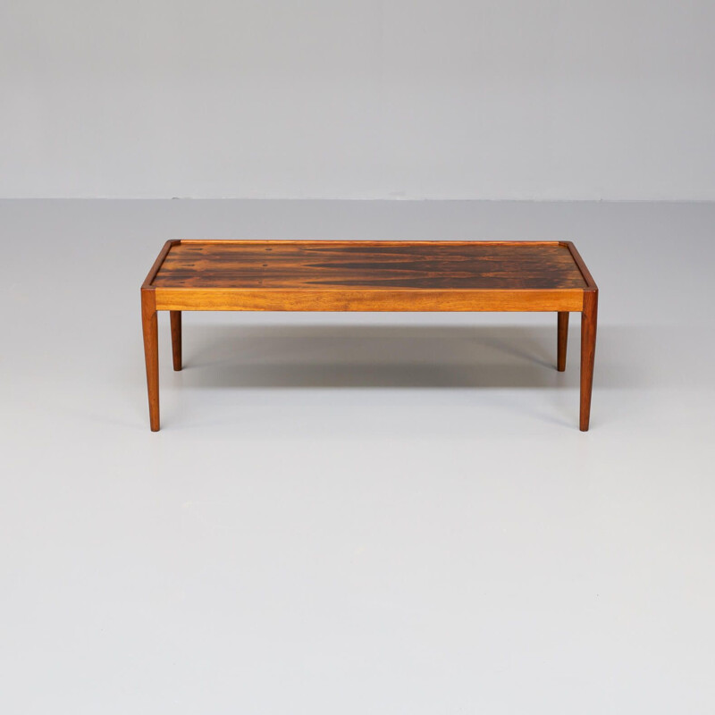 Vintage rosewood veneer coffee table with turnable tabletop, 1960s