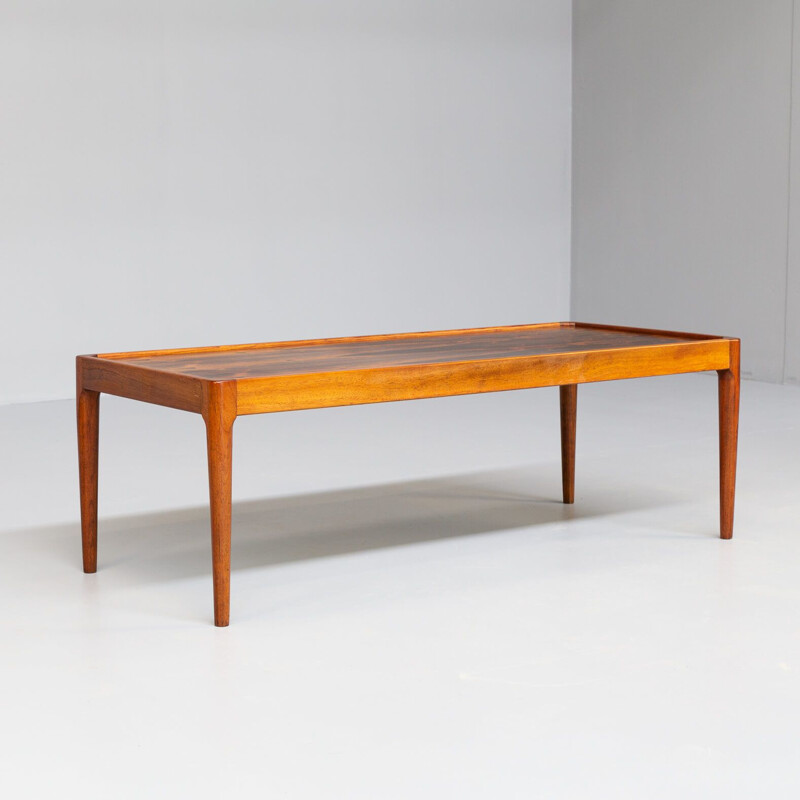 Vintage rosewood veneer coffee table with turnable tabletop, 1960s