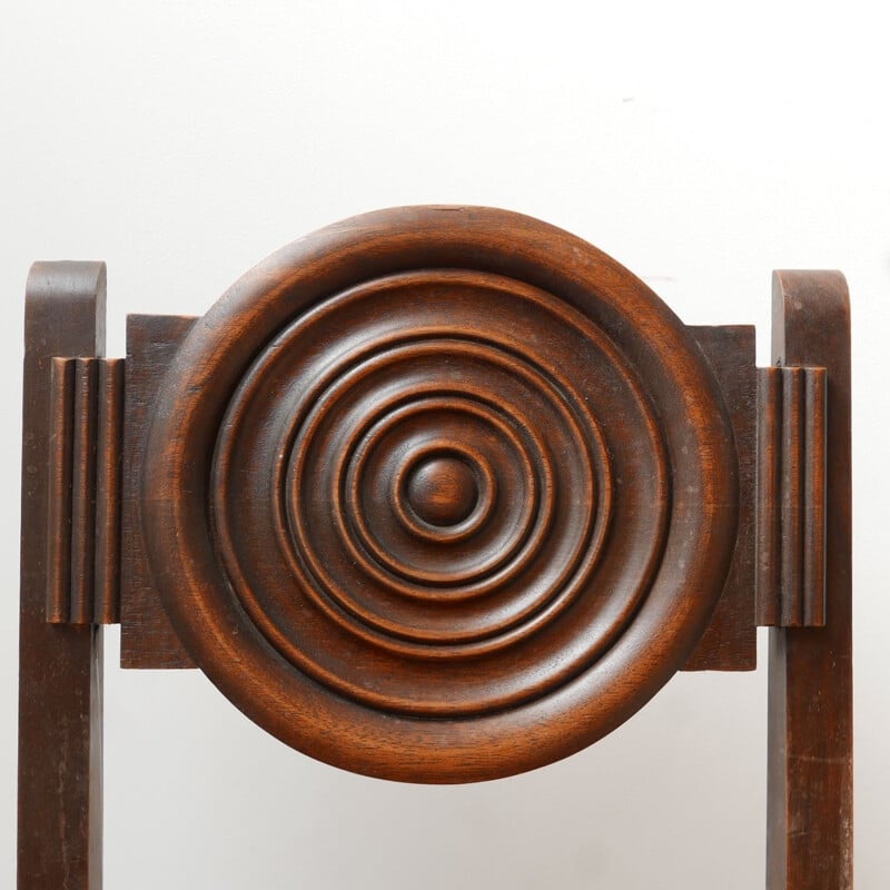 Set di 6 sedie vintage in rovere Art Déco, Francia 1930