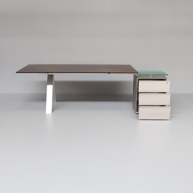 Vintage writing desk by Wolfgang C.R. Mezger for Walter Knoll