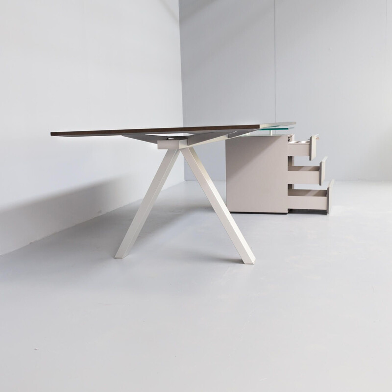 Vintage writing desk by Wolfgang C.R. Mezger for Walter Knoll