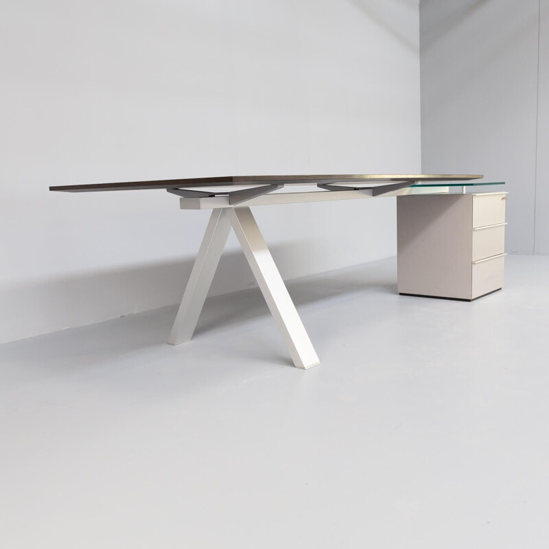 Vintage writing desk by Wolfgang C.R. Mezger for Walter Knoll