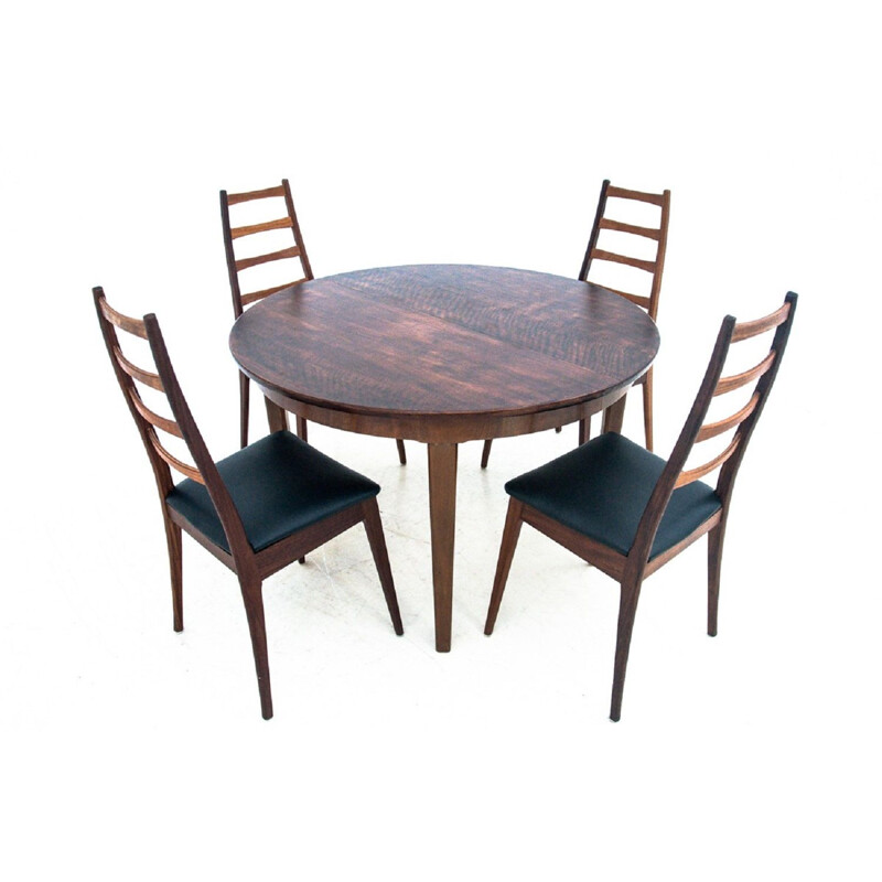 Ensemble de table et chaises vintage, Danemark 1960