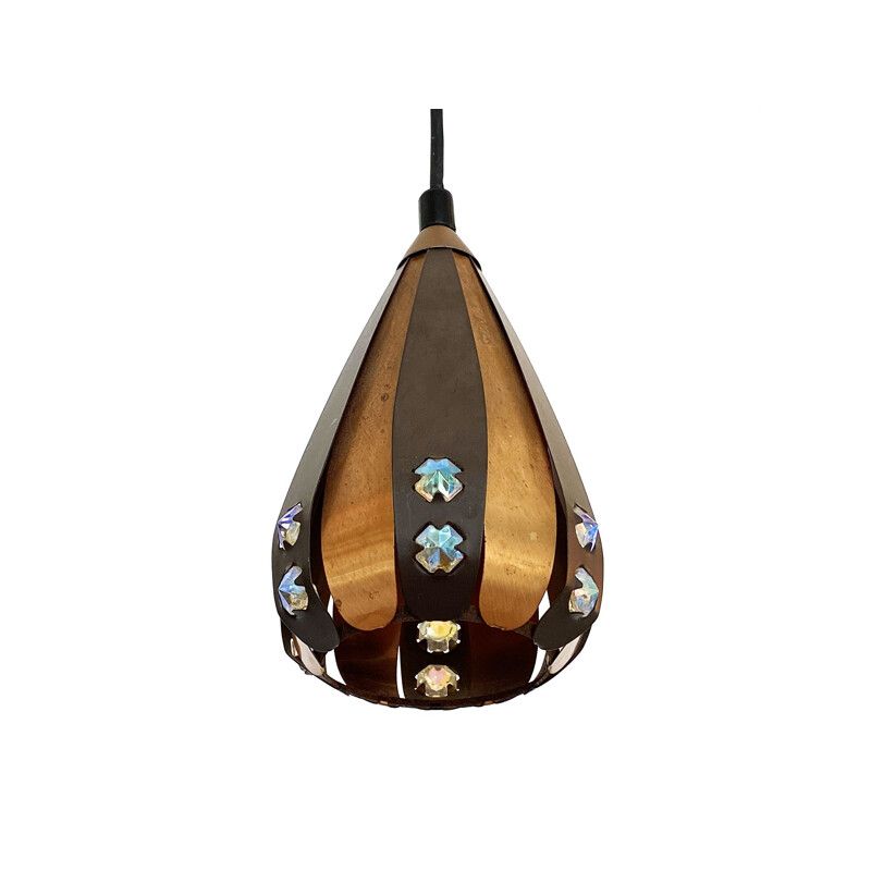 Vintage pendant light Droppen (The drop) by Werner Schou for Coronell Elektro, Denmark 1960s
