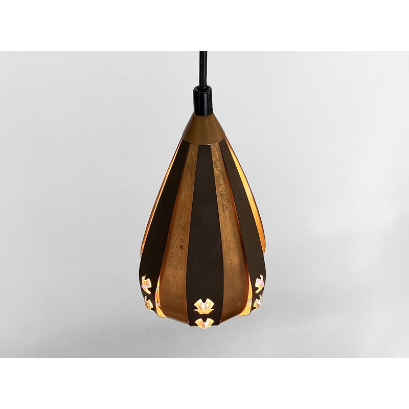 Vintage pendant light Droppen (The drop) by Werner Schou for Coronell Elektro, Denmark 1960s