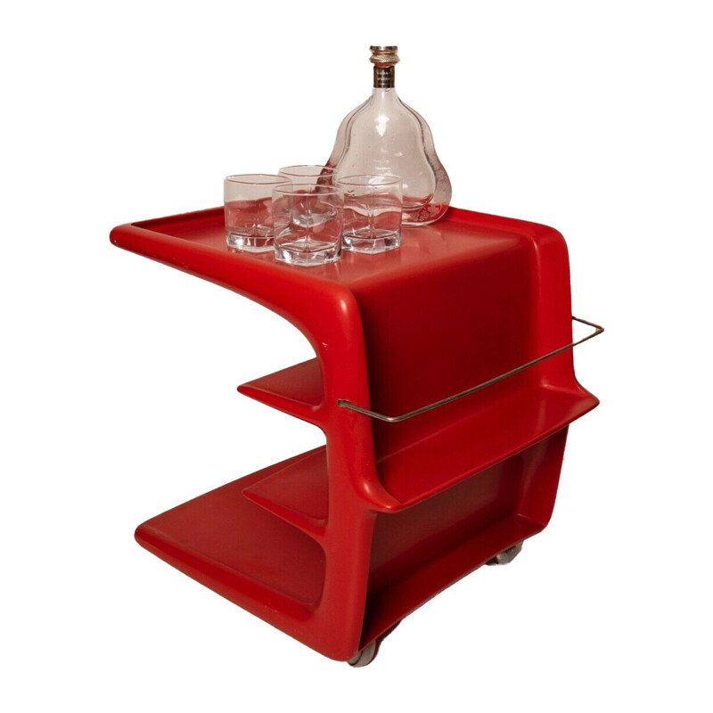 Red space age bar table