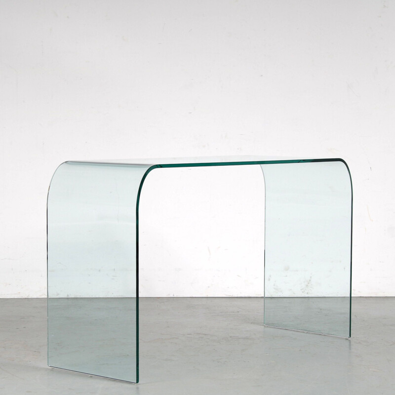 Vintage console table by Angelo Cortesi for Fiam, Italy 1970s