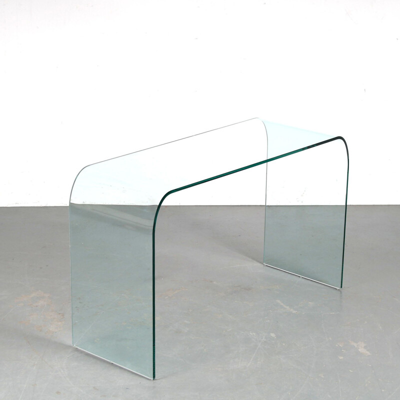 Vintage console table by Angelo Cortesi for Fiam, Italy 1970s