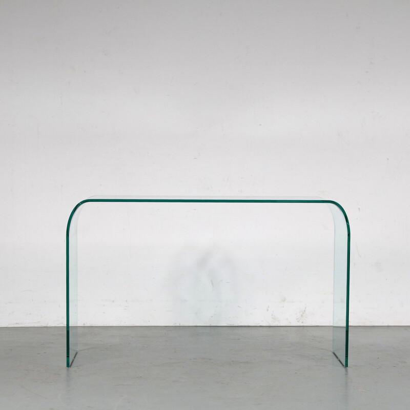 Vintage console table by Angelo Cortesi for Fiam, Italy 1970s