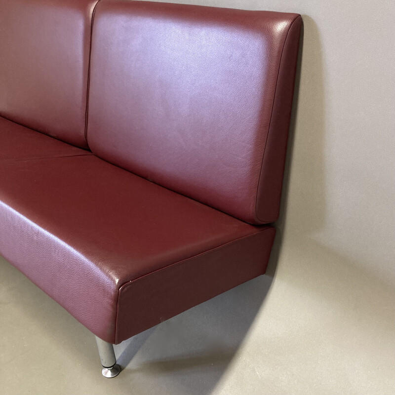 Canapé suspendu vintage en cuir et métal design scandinave