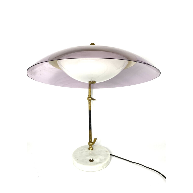 Pair of mod. Orleans dome table lamps vintage, Italy 1955s