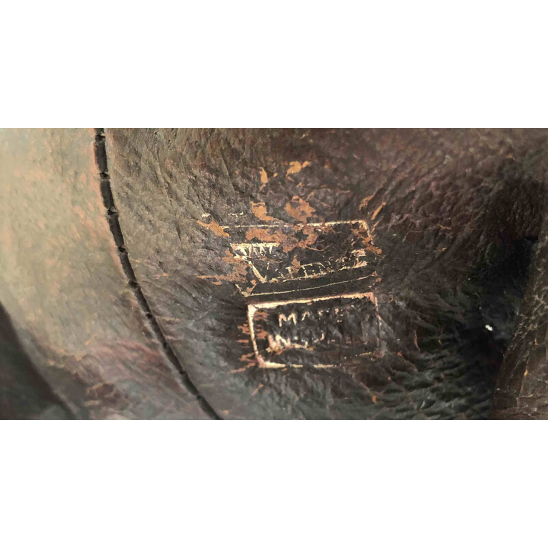 Éléphant en cuir vintage par Dimitri Omersa