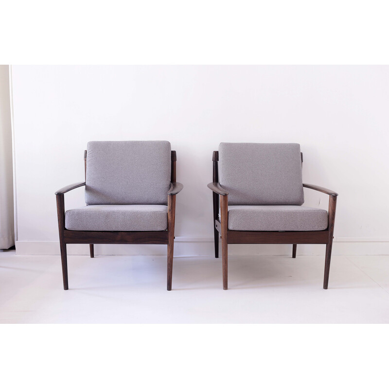 Pair of vintage armchairs by Grete Jalk for Poul Jeppesens, 1960s