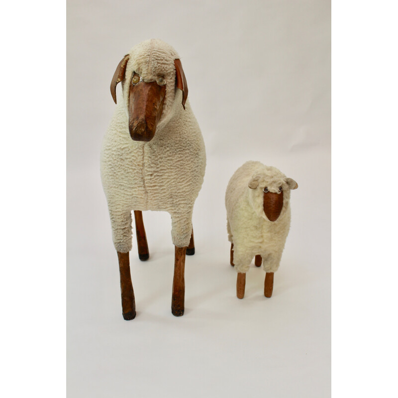 Pair of sheep vintage by Hans-Peter Krafft for Meier