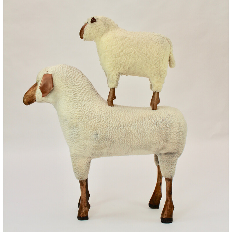 Pair of sheep vintage by Hans-Peter Krafft for Meier