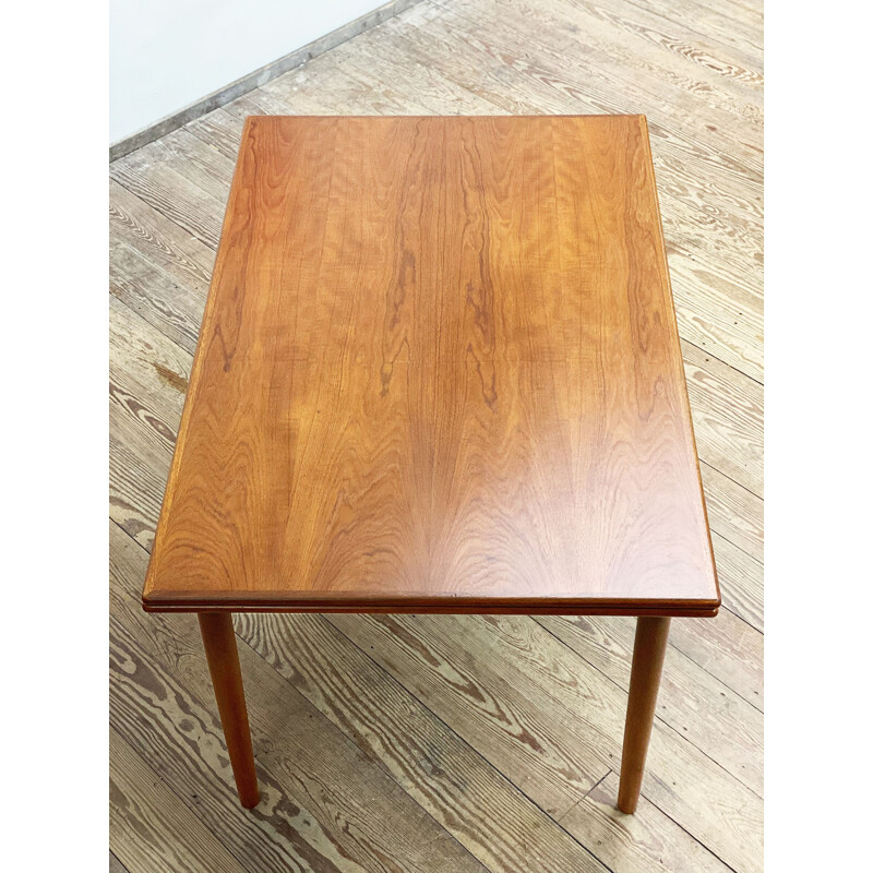 Extendable mid century teak dining table by Scovby, denmark 1950s