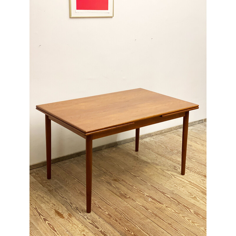 Table vintage extensible en teck de Scovby, Danemark 1950