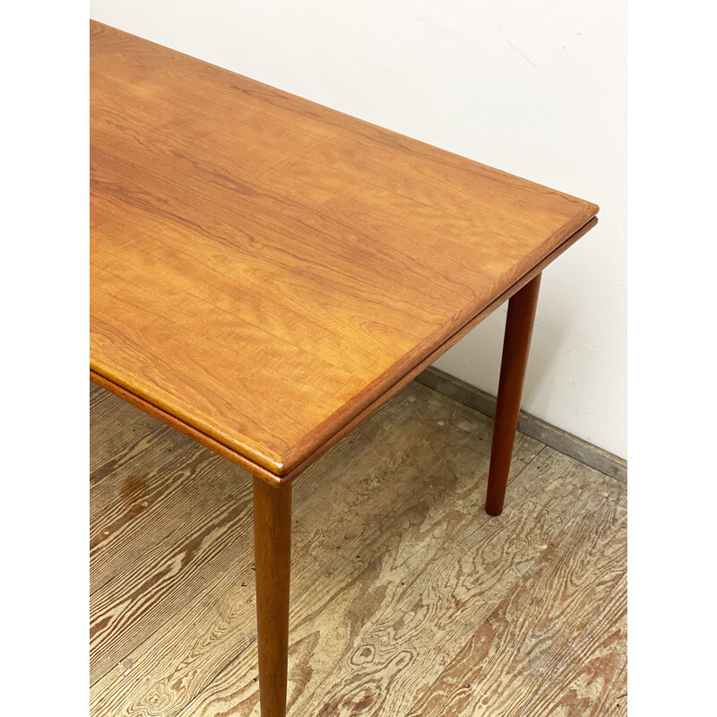 Extendable mid century teak dining table by Scovby, denmark 1950s