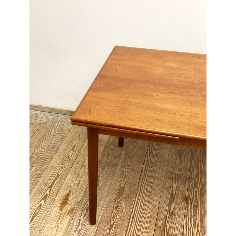 Extendable mid century teak dining table by Scovby, denmark 1950s