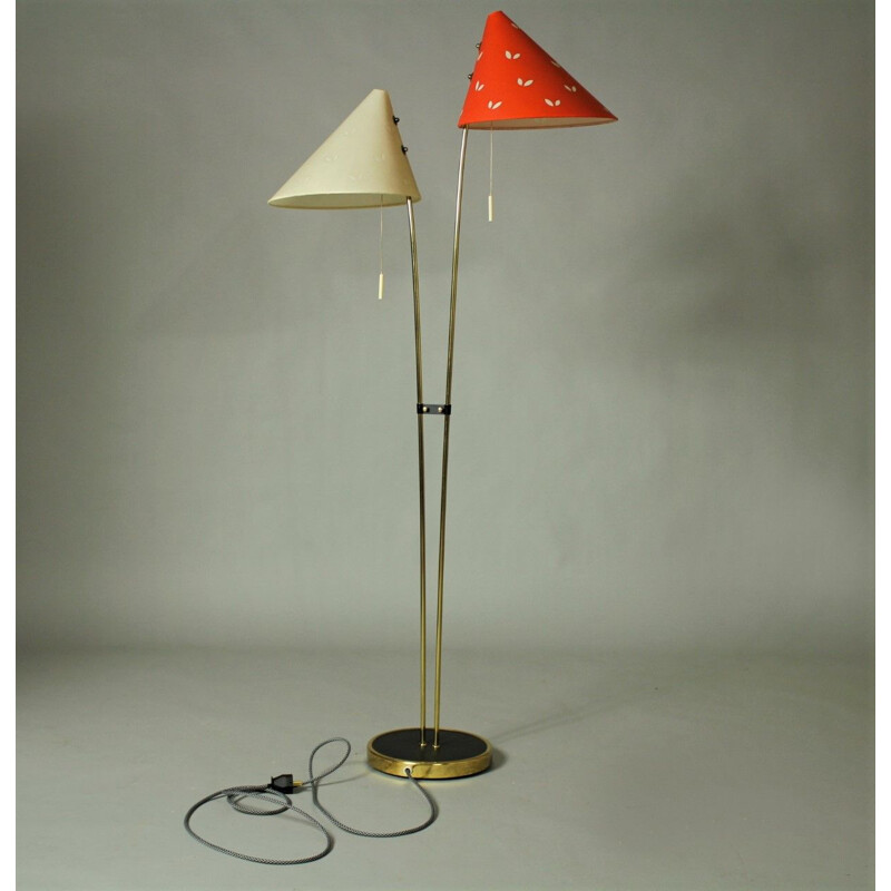 Vintage brass floor lamp, Germany 1965s