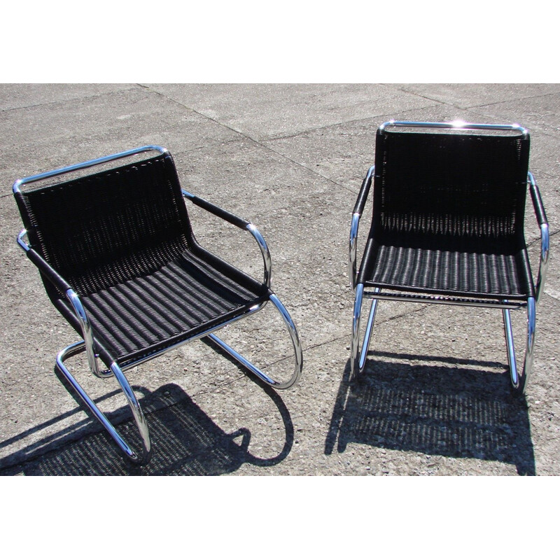 Pair of bauhaus armchairs vintage by Franco Albini for Tecta , Germany 1970s