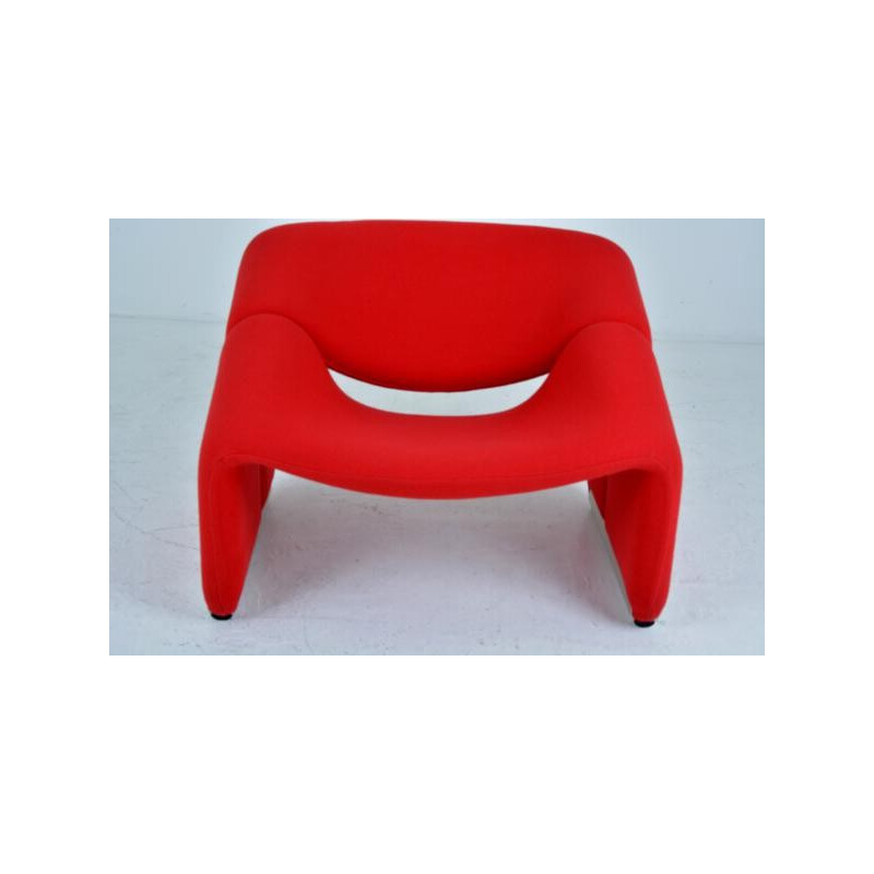 F598 pair of Artifort pair of armchairs in metal and wool, Pierre PAULIN - 1970s