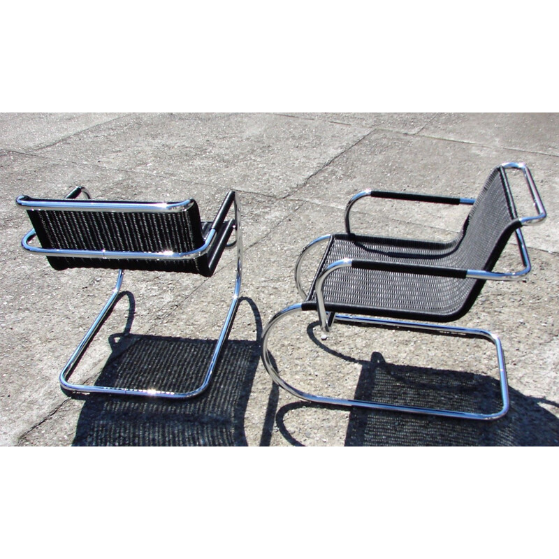 Paire de fauteuils bauhaus vintage de Franco Albini pour Tecta , Allemagne 1970