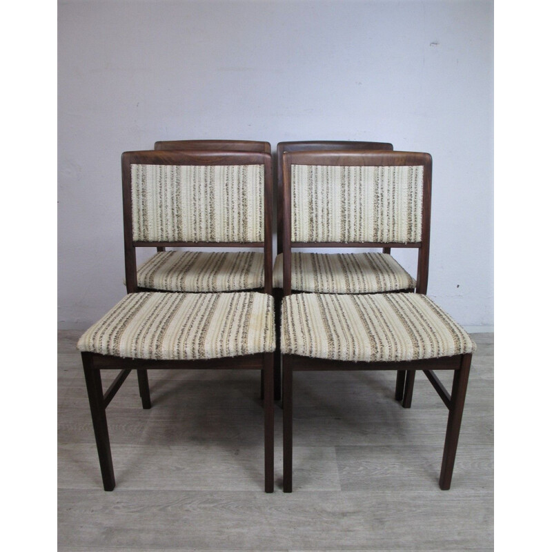 4 teak chairs vintage, Sweden 1970