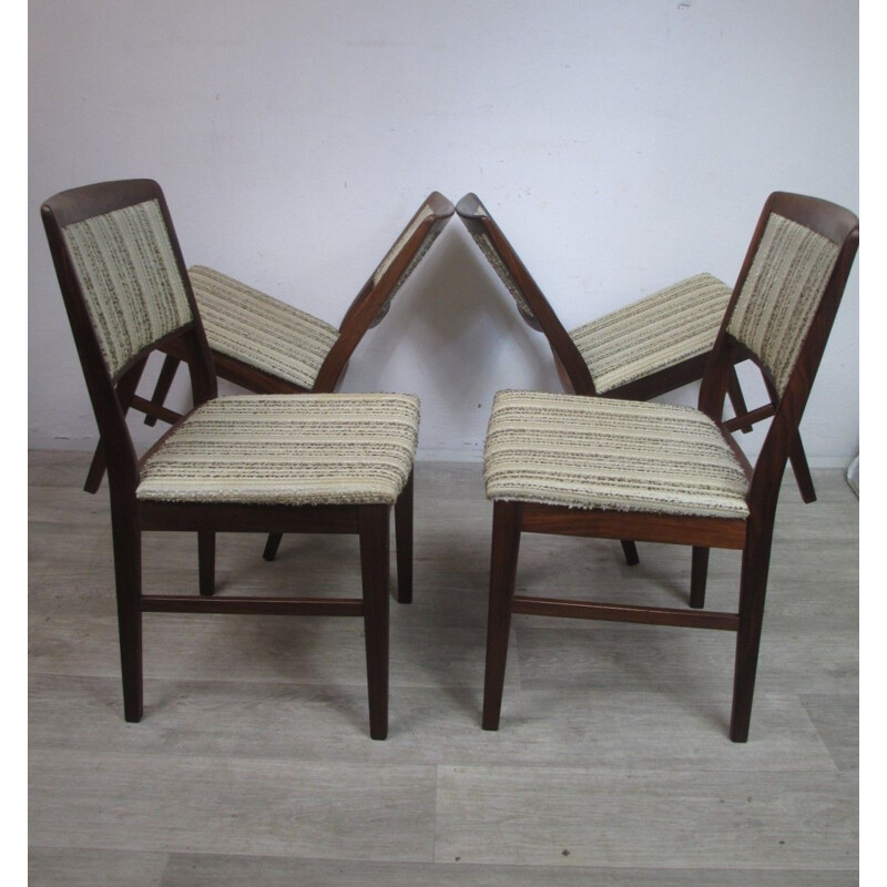 4 teak chairs vintage, Sweden 1970