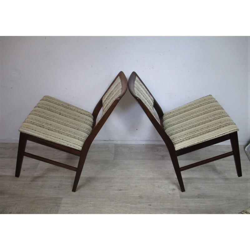 4 cadeiras de teca vintage, Suécia 1970