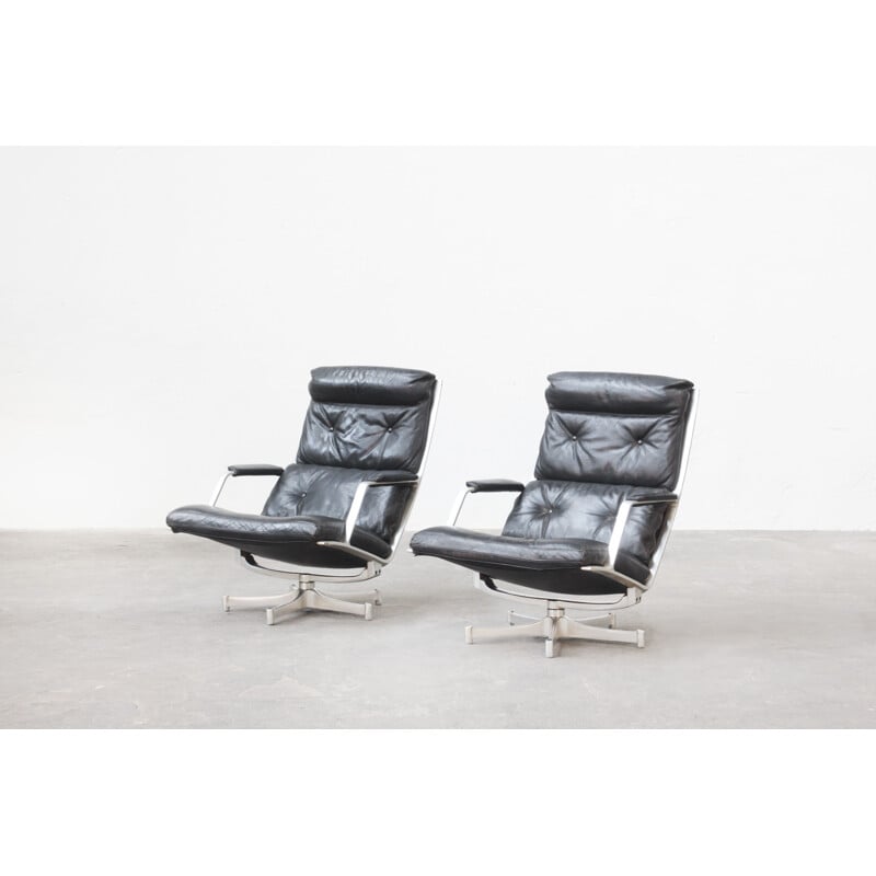 2 fauteuils lounge par Fabricius & Kastholm pour Kill International, Allemagne1968