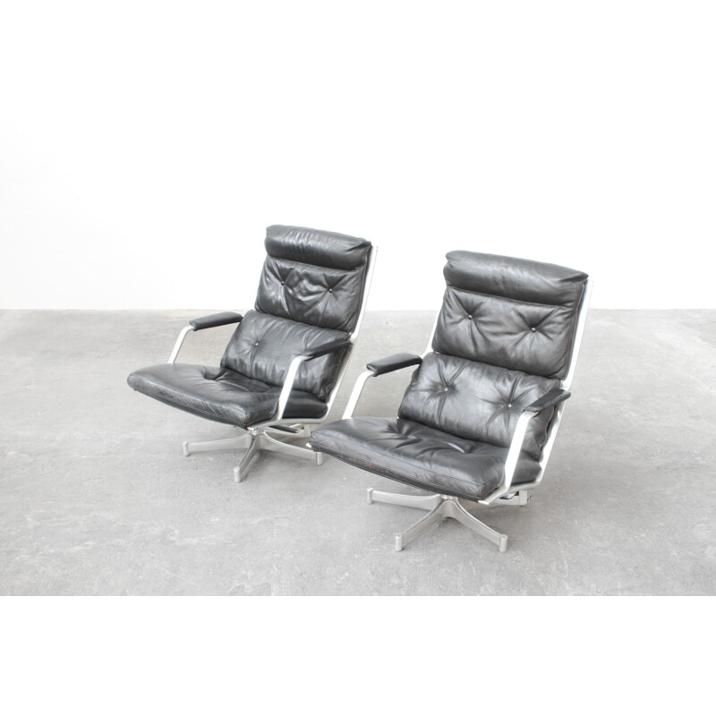 2 fauteuils lounge par Fabricius & Kastholm pour Kill International, Allemagne1968