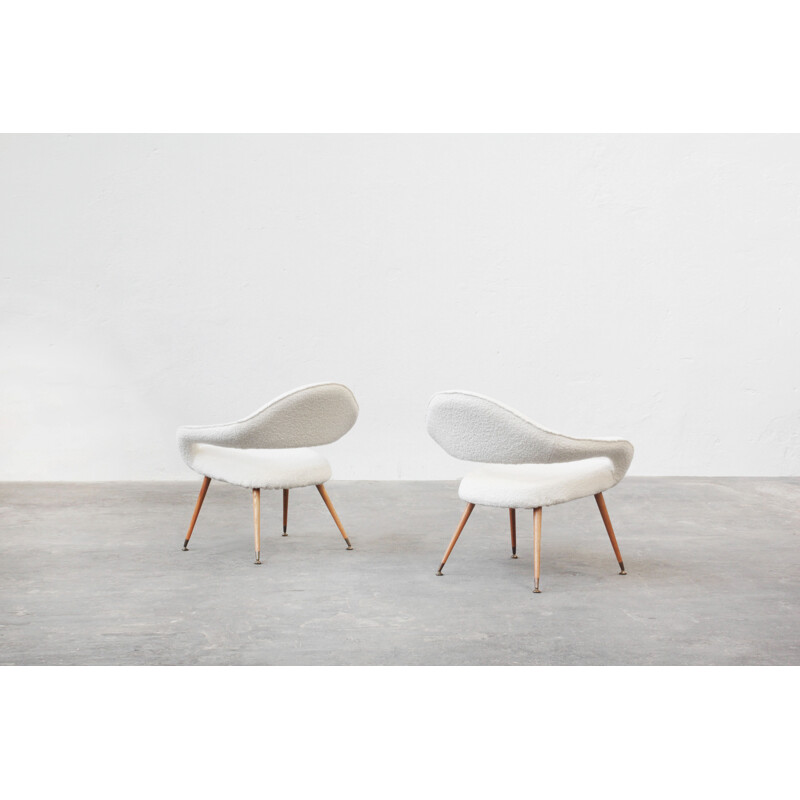 Pair of vintage lounges "DU 55 P" by Gastone Rinaldi, Italy 1954