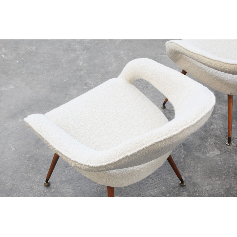 Pair of vintage lounges "DU 55 P" by Gastone Rinaldi, Italy 1954