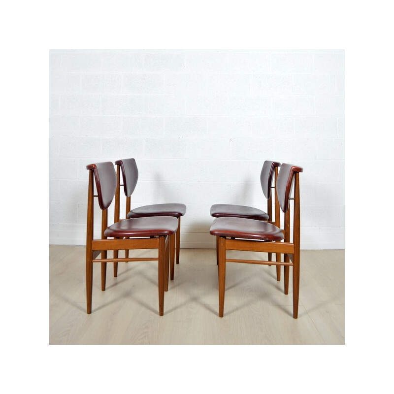 Set of 4 Wébé chairs, Louis VAN TEEFFELEN - 1960s