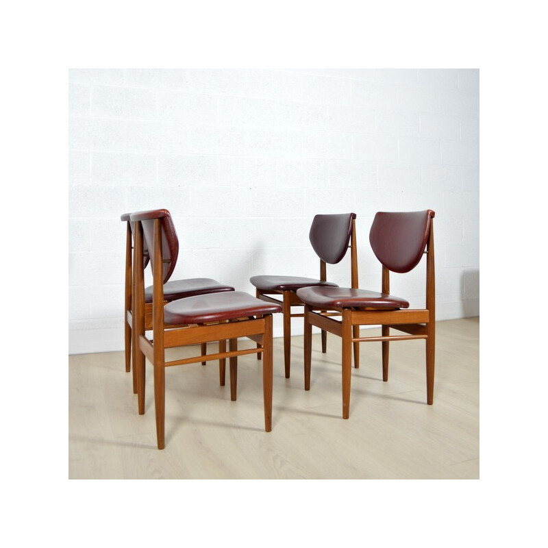 Set of 4 Wébé chairs, Louis VAN TEEFFELEN - 1960s