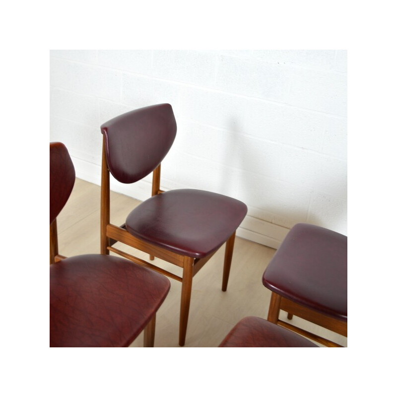 Set of 4 Wébé chairs, Louis VAN TEEFFELEN - 1960s